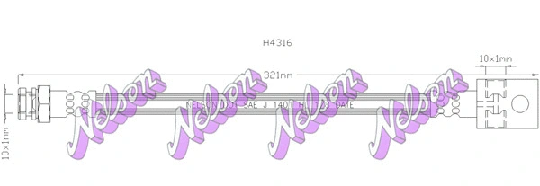 Brake Hose (H4316)