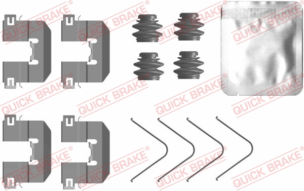 Accessory Kit, disc brake pad (109-0104)