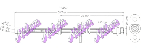 Brake Hose (H6167)