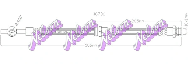 Brake Hose (H6736)