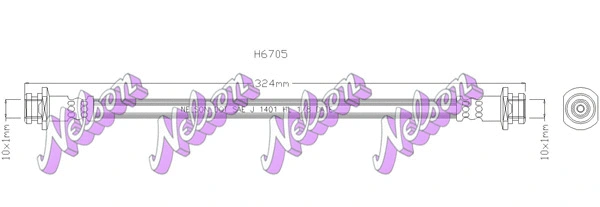 Brake Hose (H6705)