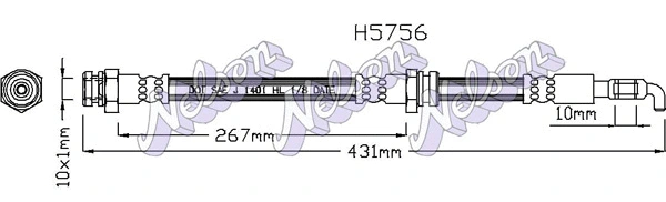 Brake Hose (H5756)