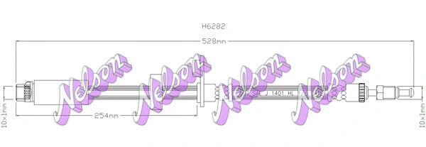 Brake Hose (H6282)