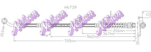 Brake Hose (H6739)