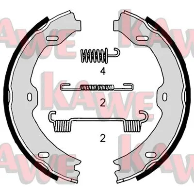 Brake Shoe Set, parking brake (09020K)
