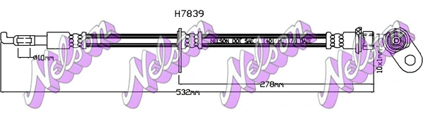 Brake Hose (H7839)