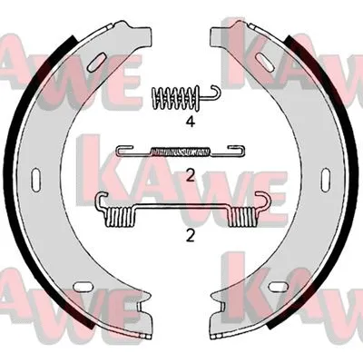 Brake Shoe Set, parking brake (08740)
