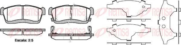 Brake Pad Set, disc brake (0724 42)
