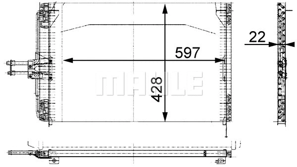 Condenser, air conditioning (AC 153 000P)
