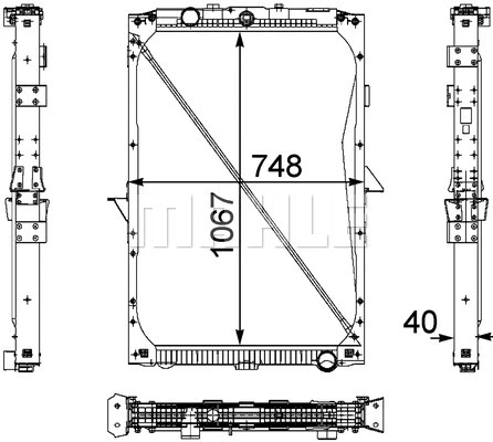 Radiator, engine cooling (CR 819 000P)