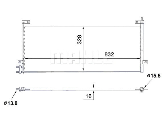 Condenser, air conditioning (AC 884 000S)