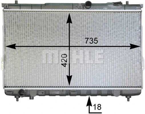 Radiator, engine cooling (CR 1299 000P)