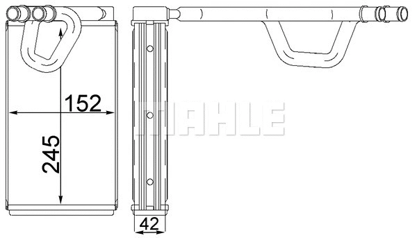 Heat Exchanger, interior heating (AH 231 000S)