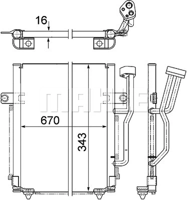 Condenser, air conditioning (AC 462 000P)