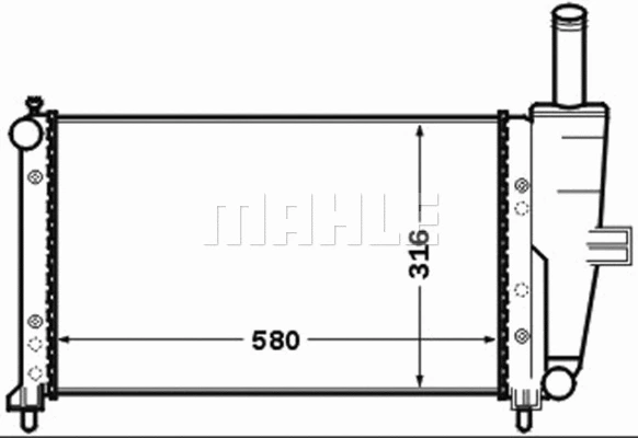 Radiator, engine cooling (CR 1443 000S)