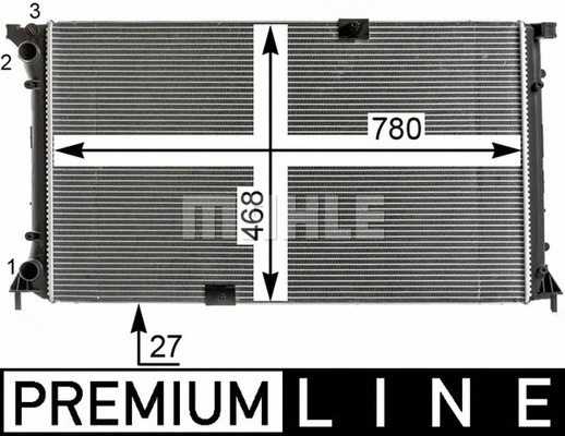 Radiator, engine cooling (CR 18 000P)