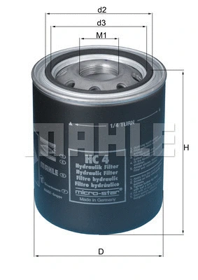 Filter, operating hydraulics (HC 4)