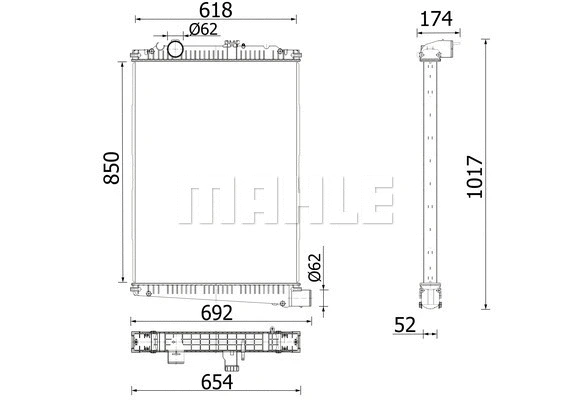Radiator, engine cooling (CR 1047 001S)