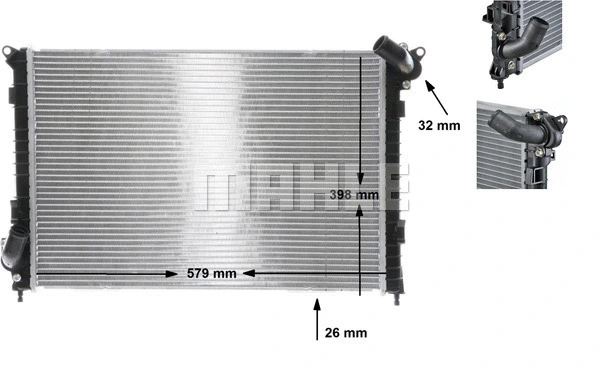 Radiator, engine cooling