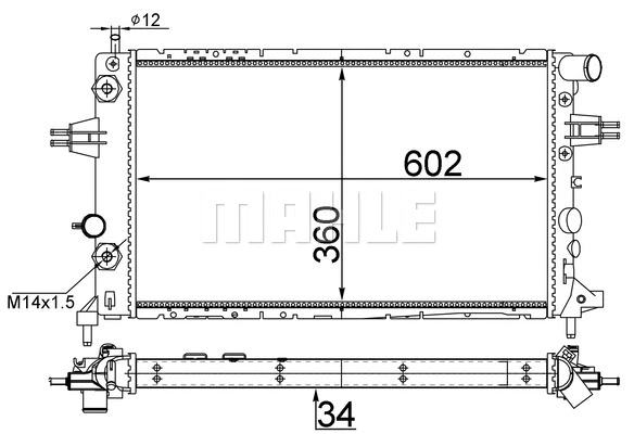 Radiator, engine cooling (CR 229 001S)
