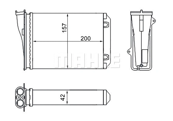 Heat Exchanger, interior heating (AH 274 000S)