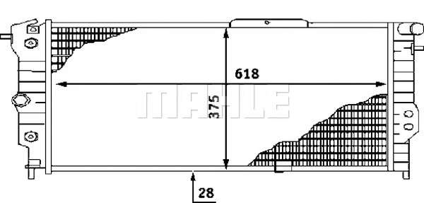 Radiator, engine cooling (CR 440 000S)