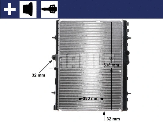 Radiator, engine cooling (CR 32 000S)