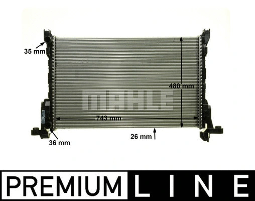 Radiator, engine cooling (CR 85 000P)