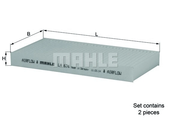 Filter, cabin air (LA 674/S)