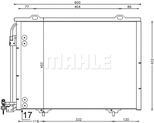 Condenser, air conditioning (AC 211 001S)