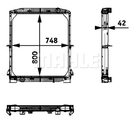 Radiator, engine cooling (CR 695 000P)