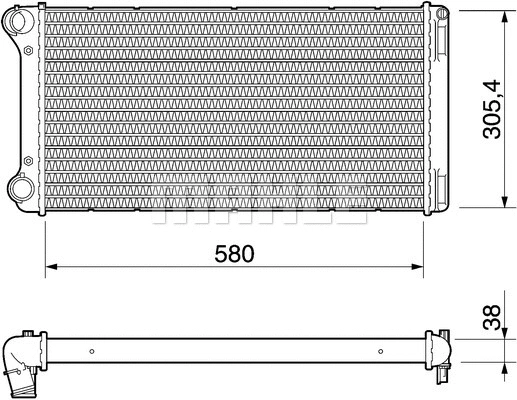 Radiator, engine cooling (CR 1109 000P)