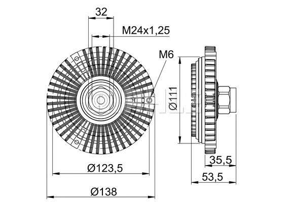 Clutch, radiator fan (CFC 64 000S)