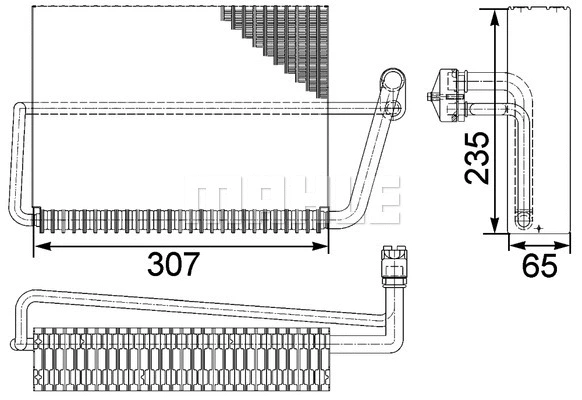 Evaporator, air conditioning (AE 83 000P)