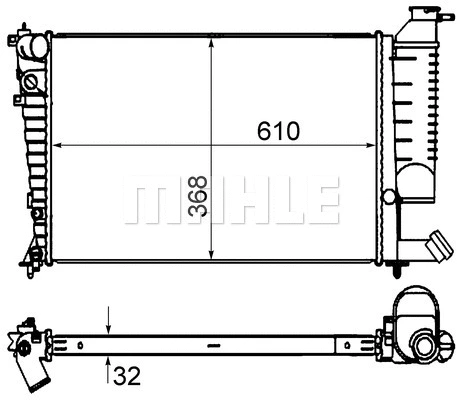 Radiator, engine cooling