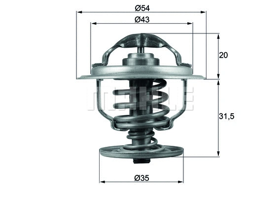 Thermostat, coolant (TX 109 87D)