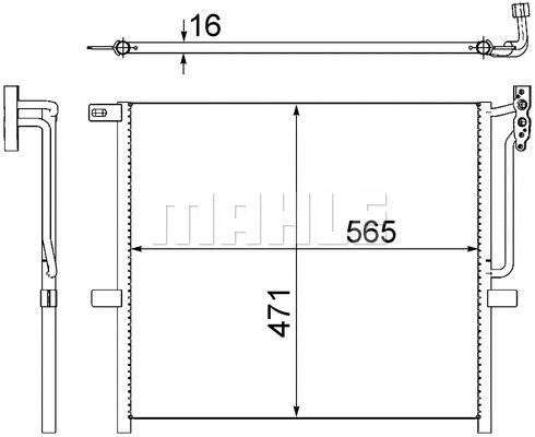 Condenser, air conditioning (AC 837 001S)