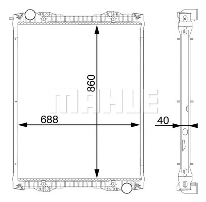 Radiator, engine cooling (CR 1175 000S)
