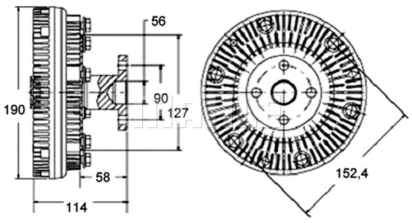 Clutch, radiator fan (CFC 140 000P)