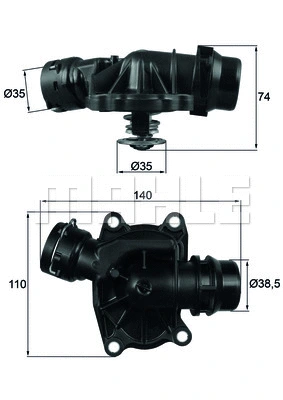 Thermostat, coolant (TI 233 88)
