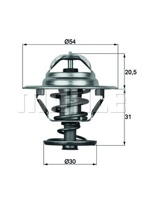 Thermostat, coolant (TX 10 81D)