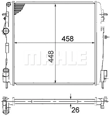 Radiator, engine cooling