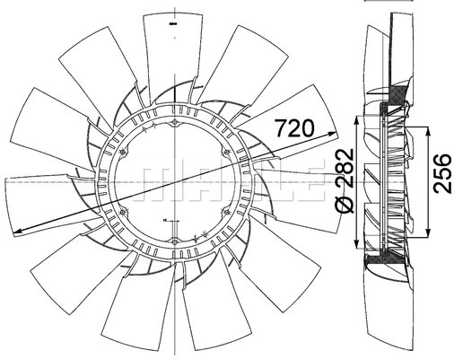 Fan Wheel, engine cooling