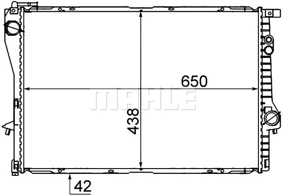Radiator, engine cooling (CR 281 000S)