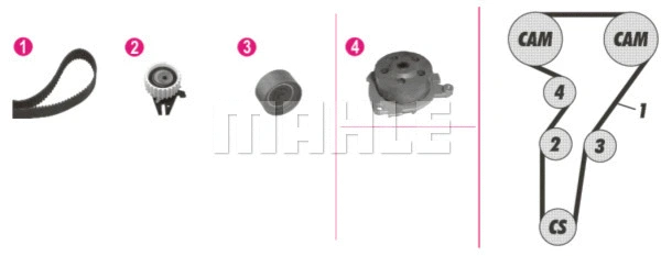 Water Pump & Timing Belt Kit (CPK 35 000P)
