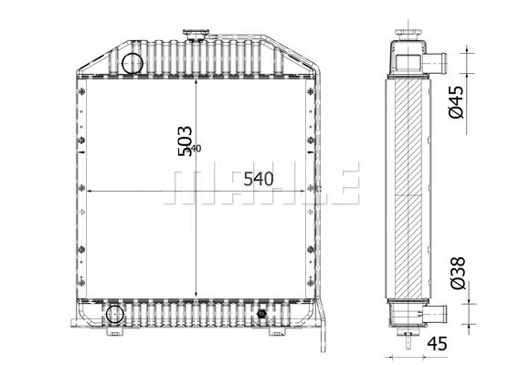 Radiator, engine cooling (CR 2281 000S)