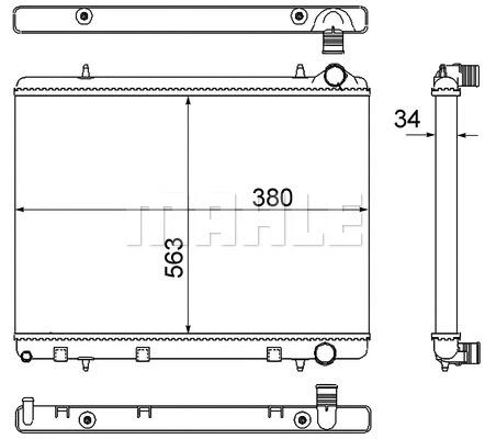 Radiator, engine cooling