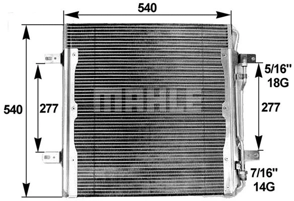 Condenser, air conditioning (AC 284 000P)