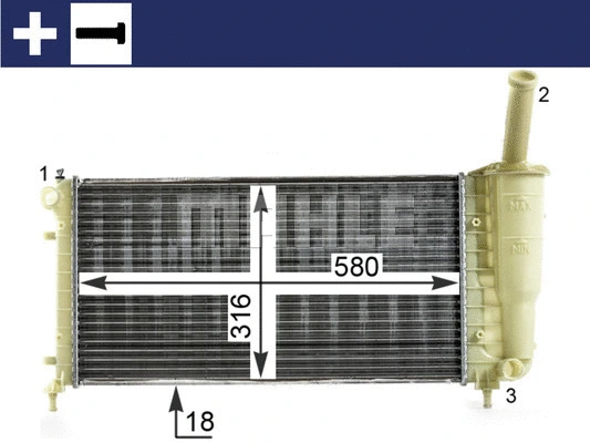 Radiator, engine cooling
