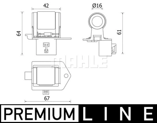 Series resistor, electric motor (radiator fan) (CFR 8 000P)